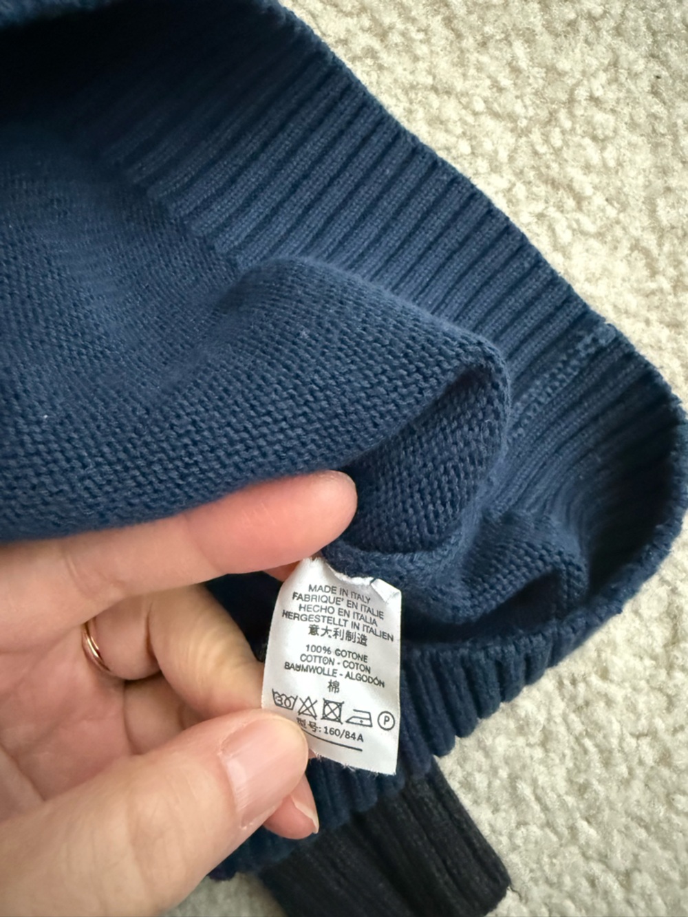 Brandy Melville Navy Crewneck Sweater - Picture 2 of 3